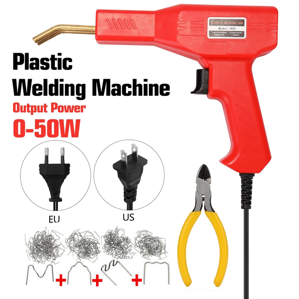 

Professional Hot Stapler Tools Car Bumper Repair Kit Real CE Garage PVC Plastic Soldering Gun Plastic Welding Machine With Plier