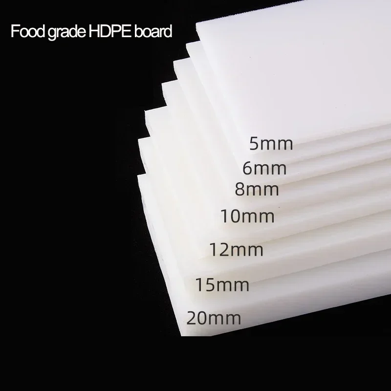 HDPE Polyethylene Board Gaskets Wear Resistant Food Grade White Or Black PE Polymer Plate, You Can Also Customize Dimensions