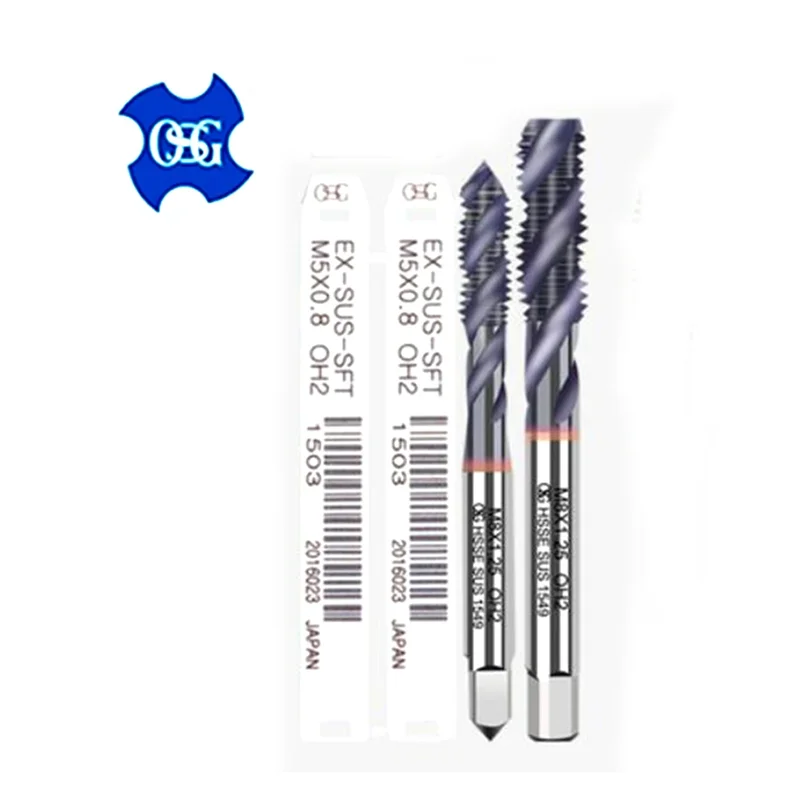 Japan Original OSG JIS Standard With Ticn Spiral Pointed Tap Fluted M2 M2.5 M3 M4 M5 M6 M8 M10 M12 Machine Screw Thread Taps