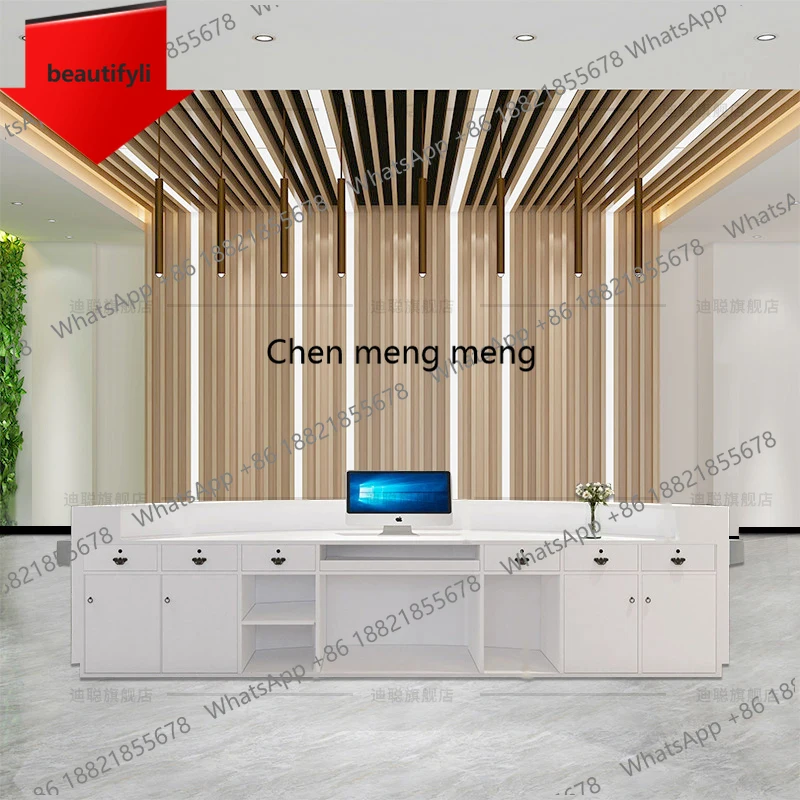 

Новые стойки ресепшн A16: Изогнутые стойки для салонов красоты, офисов, консультационных зон, мебель для приёмных.