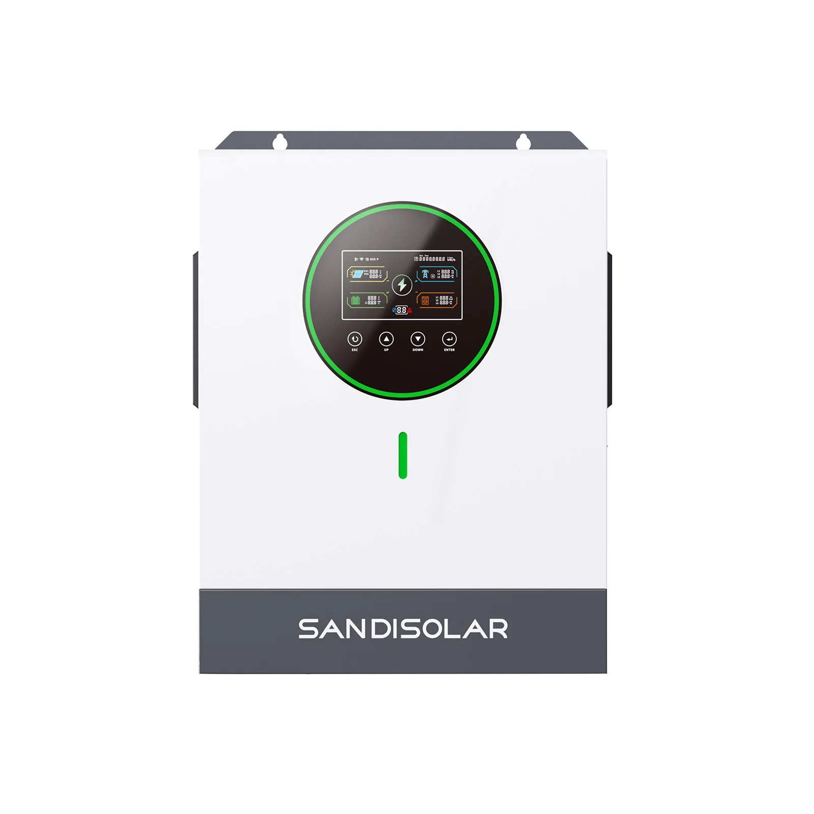 SANDISOLAR 6.2KVA 6200W Hybrydowy Inwerter Solarny 48V z Kontrolerem Ładunku MPPT, Czysta Sinusoida, Inwerter Off Grid do Domowego Systemu Energetycznego — 2