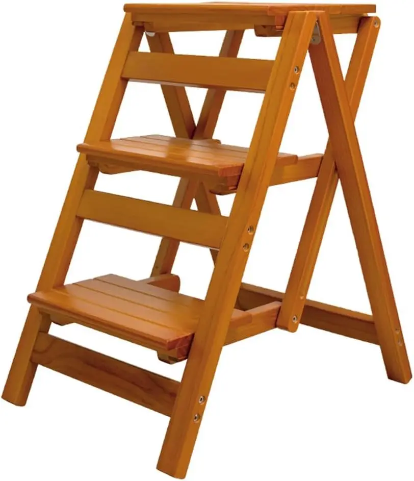 Folding Wooden Step Stool Multi Functional for home use