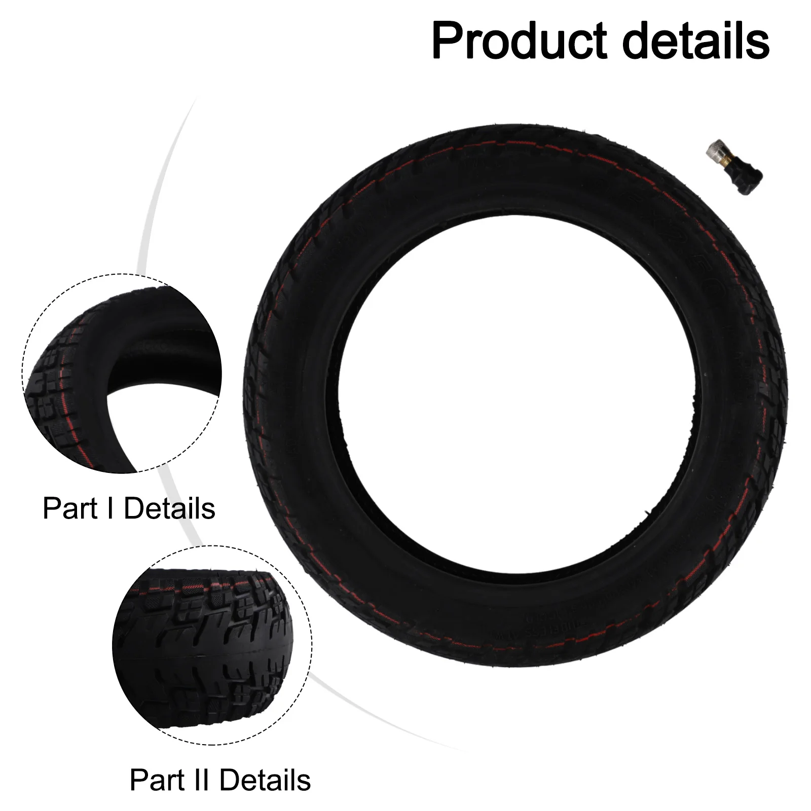 Tire Tubeless Tire Electric Scooter For NIU KQI3 Tubeless Off-Road TIre Not Easy To Deform Practical Wearproof