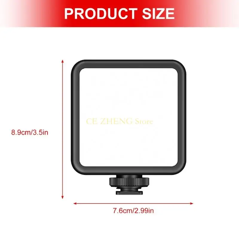 E56B LED 비디오 라이트 휴대용 사진 카메라 3200K-6000K 조명 DSLR 카메라 캠코더 블로깅을위한 콜드 슈즈