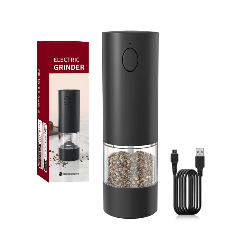 

Electric Salt And Pepper Grinder Stainless Steel Automatic Pepper Grinder Adjustable Coarseness Refillable Mills Battery Powered