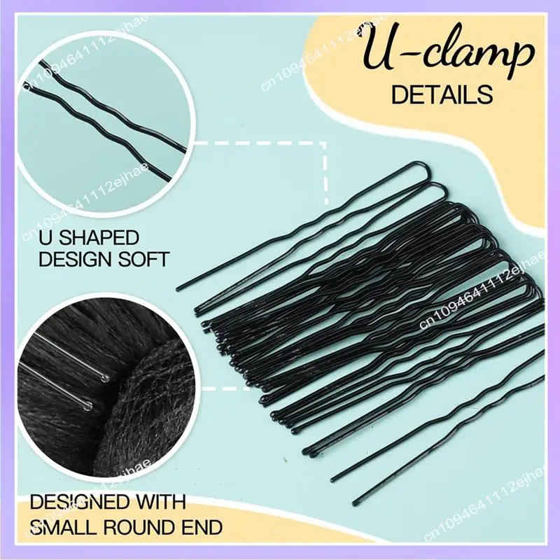 

N83R 50PCS Mesh Hair Nets And 100PCS U Shaped ,Hair Nets For Food Service Workers, Hair Nets For Women And Men