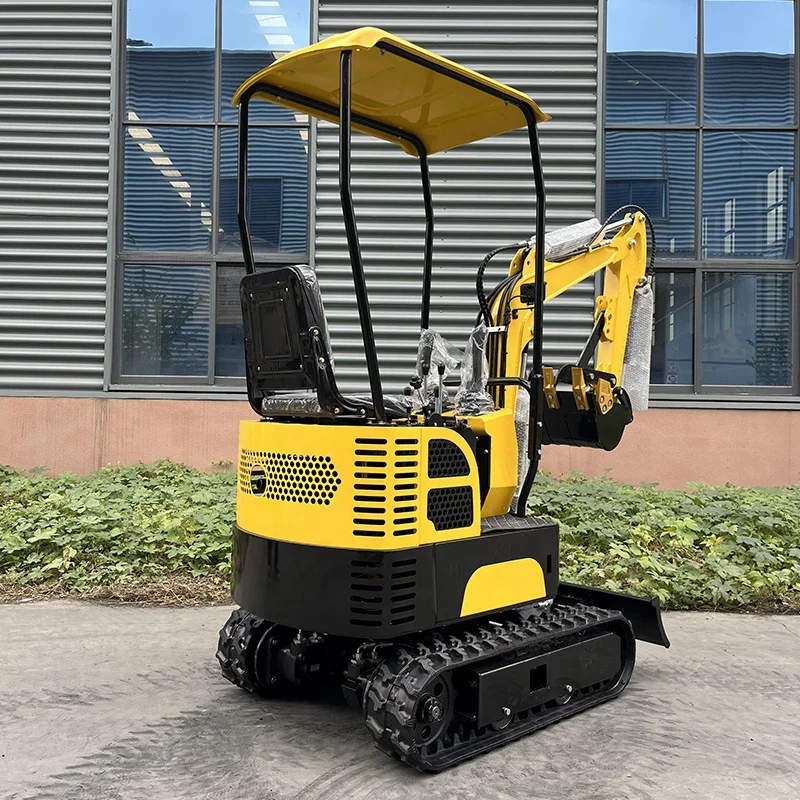 CE Mini Excavator Digger Crawler Excavator Machine 1.2 Tonne Excavator with Roof for Sale