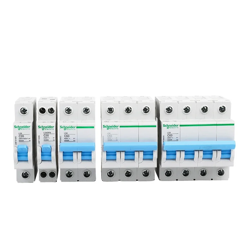 Schneider Electric LS8 D1A D2A D16A D25A D40A Miniature Circuit Breaker TypeD for Household Switching Without Leakage Protection