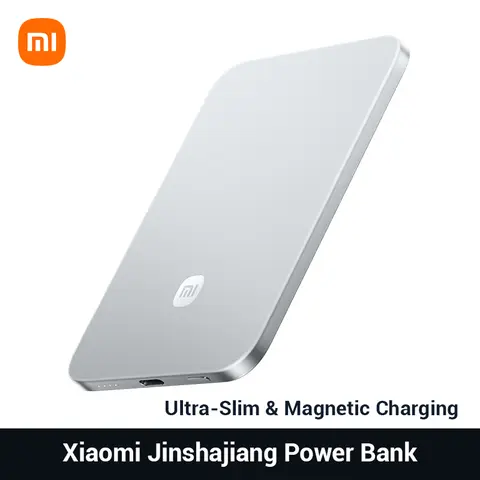 Xiaomi Jinshajiang Power Bank 5000mAh 22,5 W MAX MDY-20-EB Qi carga inalámbrica batería portátil ultrafina para iPhone 17 Xiaomi 17