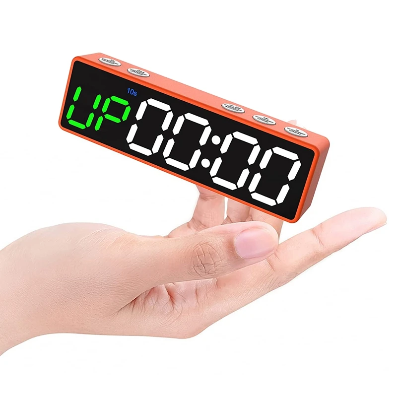 

New-Portable Workout Timer,Gym Timer With Rechargeable And Built-In Magnetic Spine,LED Interval Timer For Home Garage