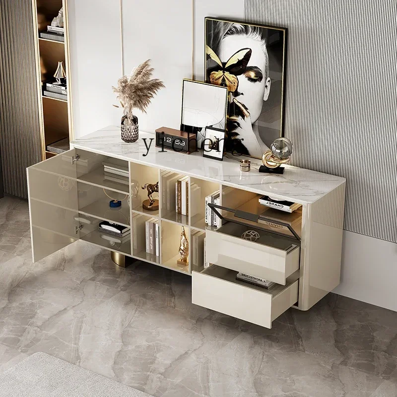 

TQH Italian light luxury modern simple side cabinet living room decorative storage cabinet dining room side cabinet