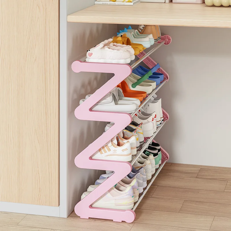 

Simple shoe rack Multifunctional storage rack Multi-layer Z-shaped shoe rack Household dormitory shoe rack