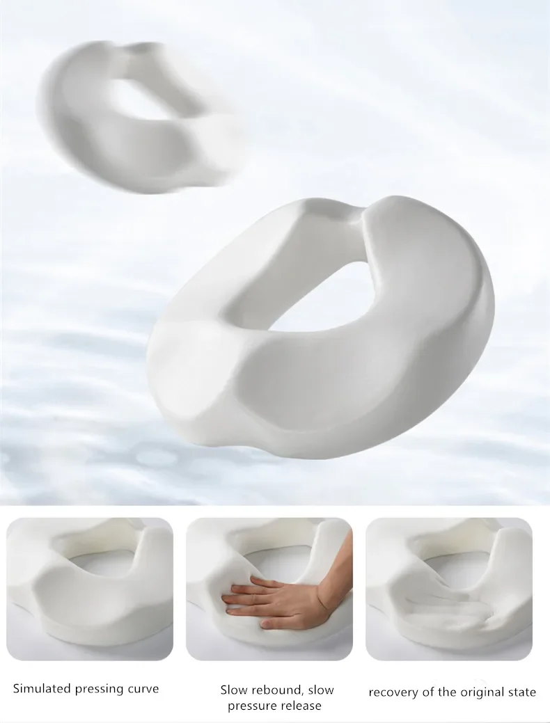 Hämorrhoidenmatte, Gesundheitspflege, Sitzkissen, Ischias, Steißbein, Bettwunden, Donuts, Form, Sitzen, Schmerzlinderung, Reisen, Büro, Memory-Schaum – Detail 7