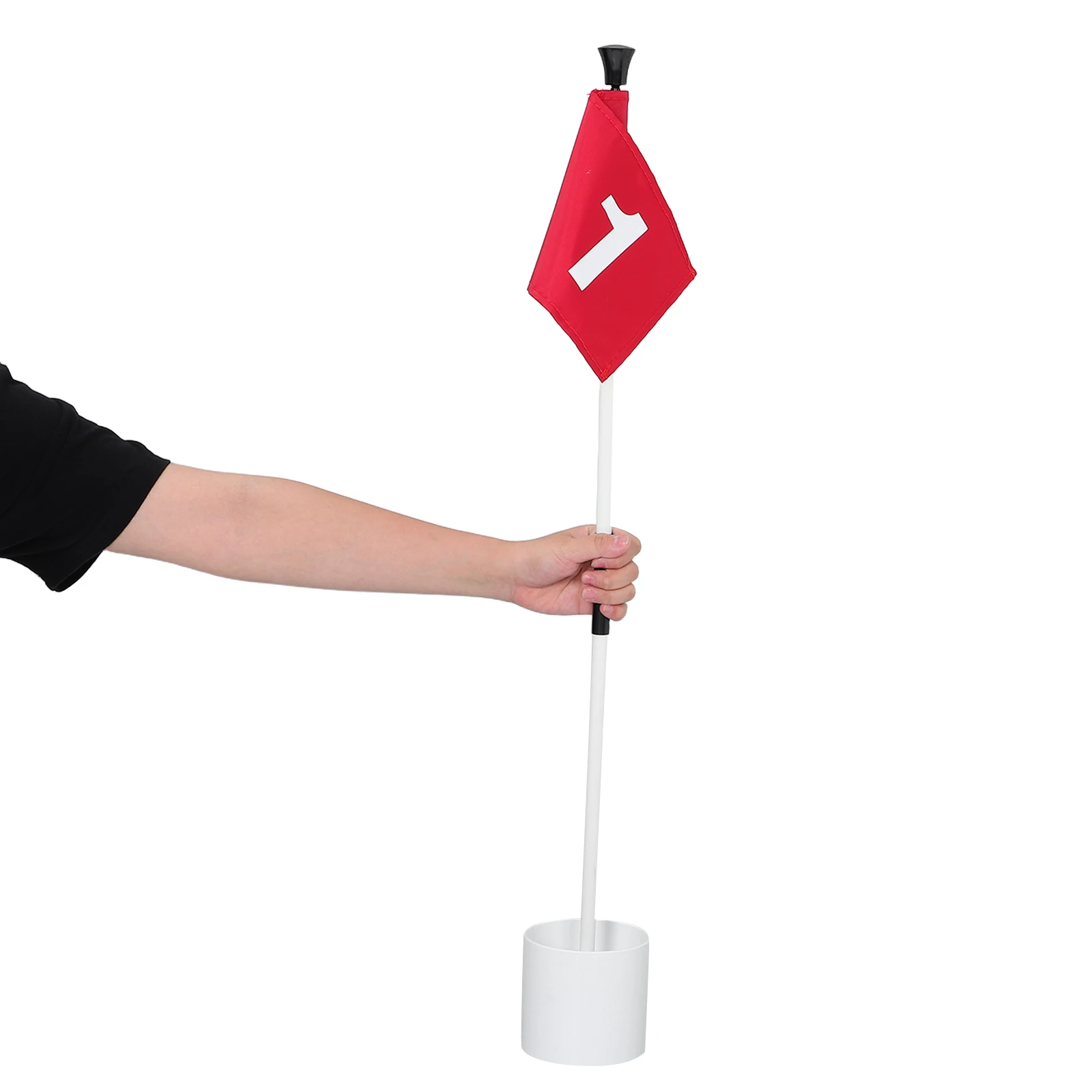 

1Set Golf Flagpole High Grade Glass Fiber with ABS Base Golfing Training Target Flag Kit Practice Equipment