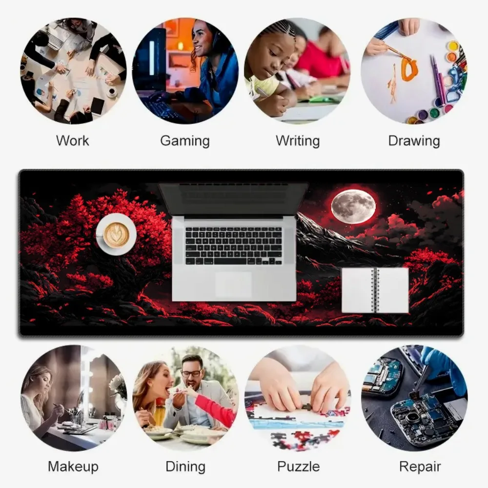 High-grade anti-slip mouse pad, also suitable for game PCs. It adopts game and anime design for the expansion desk accessories