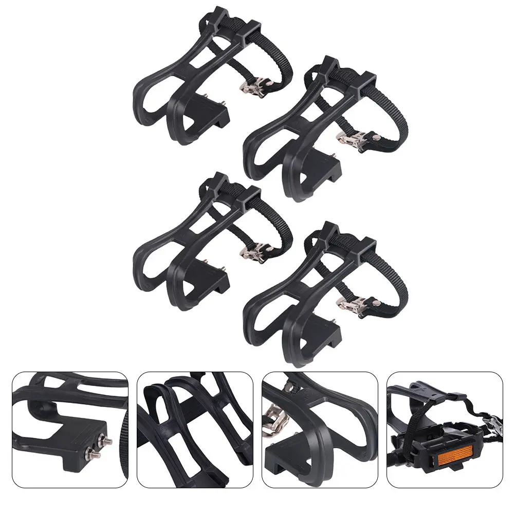 

2Pairs Pedals with Toe Clips and Straps for Most Bikes Including Stationary Exercise Bikes Excellent Pedaling Control Affordable
