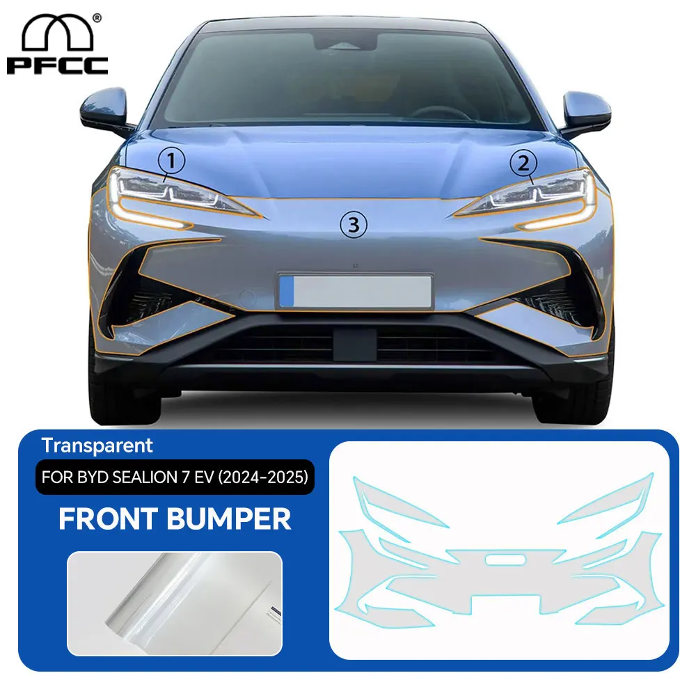 

For BYD Sealion 7 EV 2024 2025 Car Paint Protection Film TPU Pre-cut Anti-scratch Body Sticker Repair Bra Kit Transparent PFCC ﻿