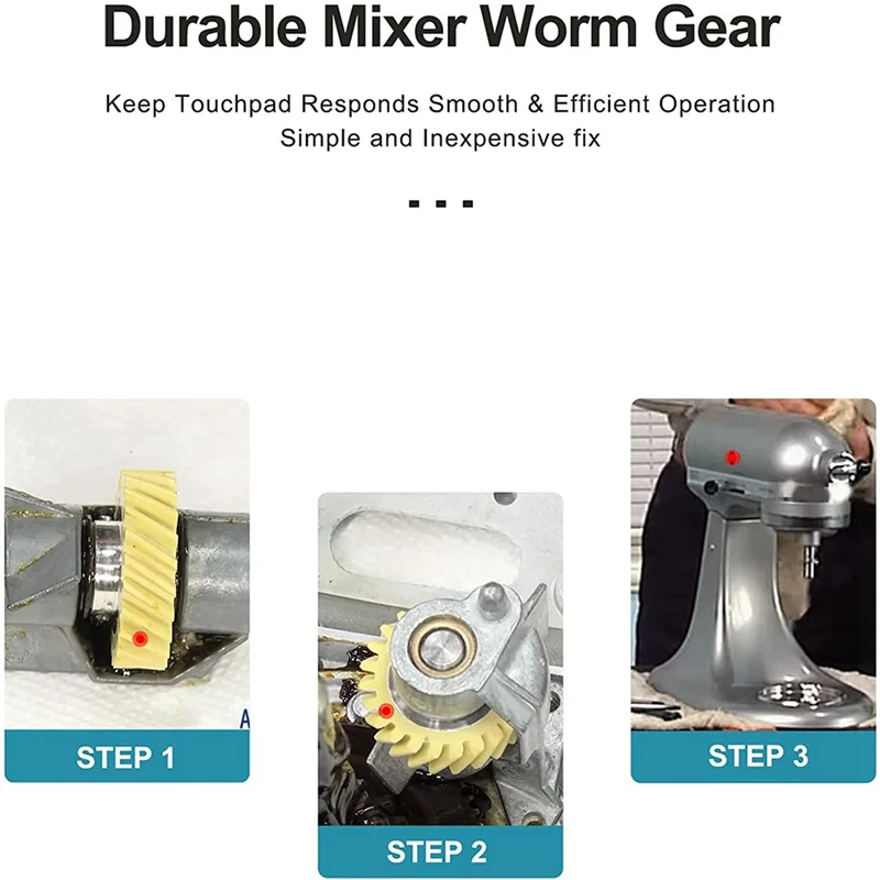 ยอดนิยม 2PCS Mixer หนอนเกียร์สําหรับ Whirlpool & สําหรับ Kitchenaid เครื่องผสมเกียร์เปลี่ยนชิ้นส่วน 4162897 4169830   เอพี 4295669