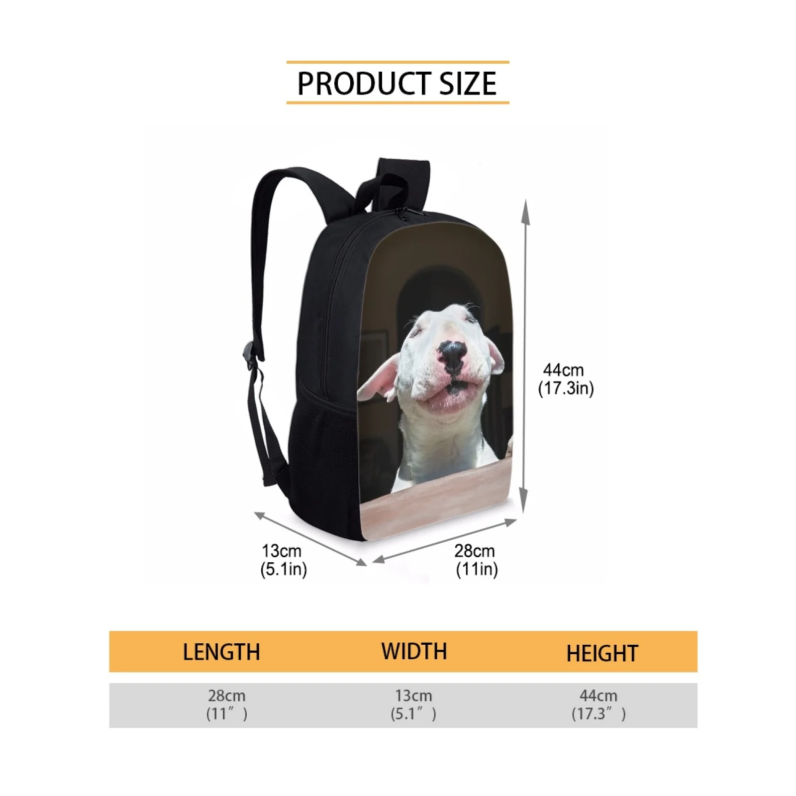 Customized 3D Bull Terrier Dogs Printed School Bags for Girls Boys Kids Backpacks Children Book Bags Junior School Student Bag