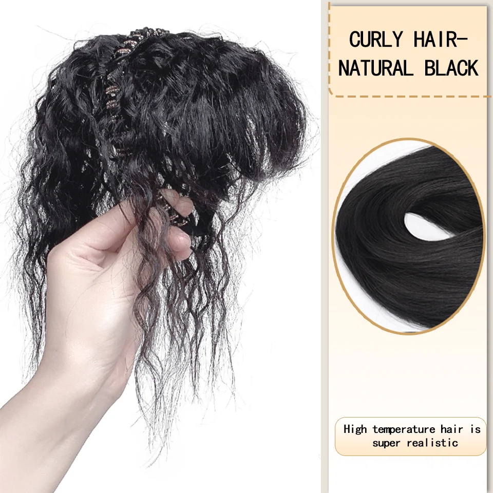 Искусственный синтетический женский парик с натуральными вьющимися волосами, покрытый белыми волосами на верхней части головы, парик
