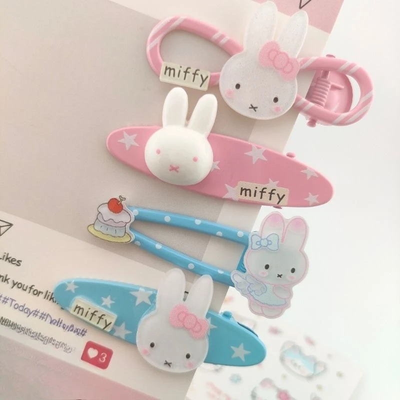 Miffy Hair Clip, High-Value Cartoon DIY Rabbit-Shaped Doll Patch, Creative Sweet and Cute Girly All-Match Duckbill Bangs Clip view 5
