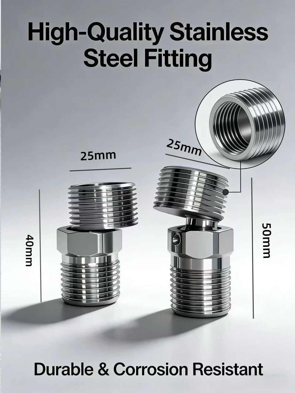 Stainless Steel Angled Curved Foot Angle Adjustment 360° Rotatable Eccentric Screw Corner Wall Mounted Shower Faucet Adapter