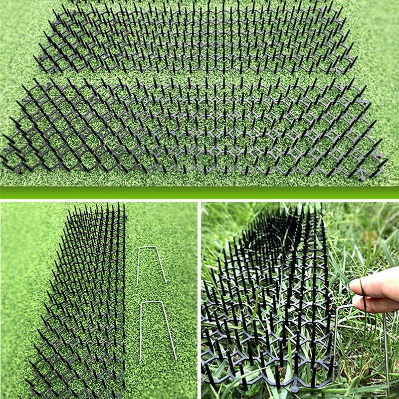 Garden Cat Scat Mats Anti Dogs Repellent Mat Prickle Strips Net Spike Keep Cat Dog Away Digging Climbing Cat Fence Pets Supply