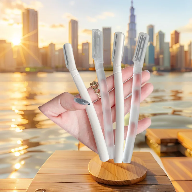 ใบมีดโกนขนคิ้วแบบพกพา 1/3 ชิ้น ปลอดภัยสำหรับผู้หญิง ใช้โกนขนบนใบหน้า กำจัดขนคิ้ว เครื่องมือแต่งหน้า