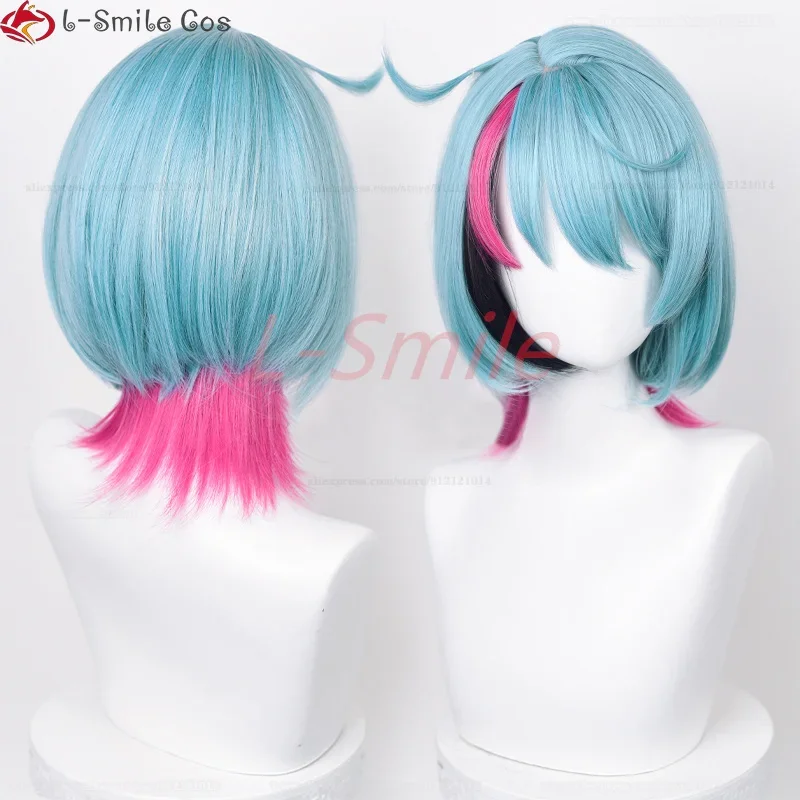 FC6VTuber NIJISANJI EN Cosplay ILUNA Kyo Kaneko Cosplay Wig Short Heat Resistant Synthetic Hair Party Woman Wigs + Wig Cap@FC8！