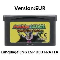 GBA 32-Bit-Videospielkassette Konsolenkarte Mario Donkey Kong Wario Serie Golf Tennis Party Superstar Saga für GBA