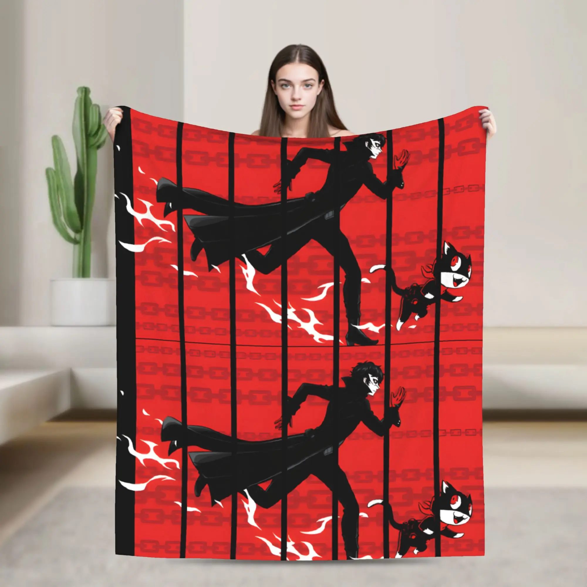 Persona Heart Thief Flannel Blankets  Vintage Throw Blanket for  Sofa Bedding Lounge 125*100cm Bedspread