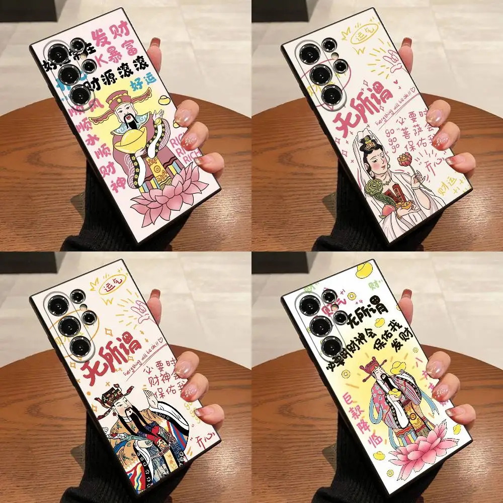 

Caishen God of Wealth Deity Buddha Bodhisattva Rich Phone Case For Samsung S22,S24,S20,S25,S23,S30,S21,Ultra,Plus,5G ,Fe,Lite