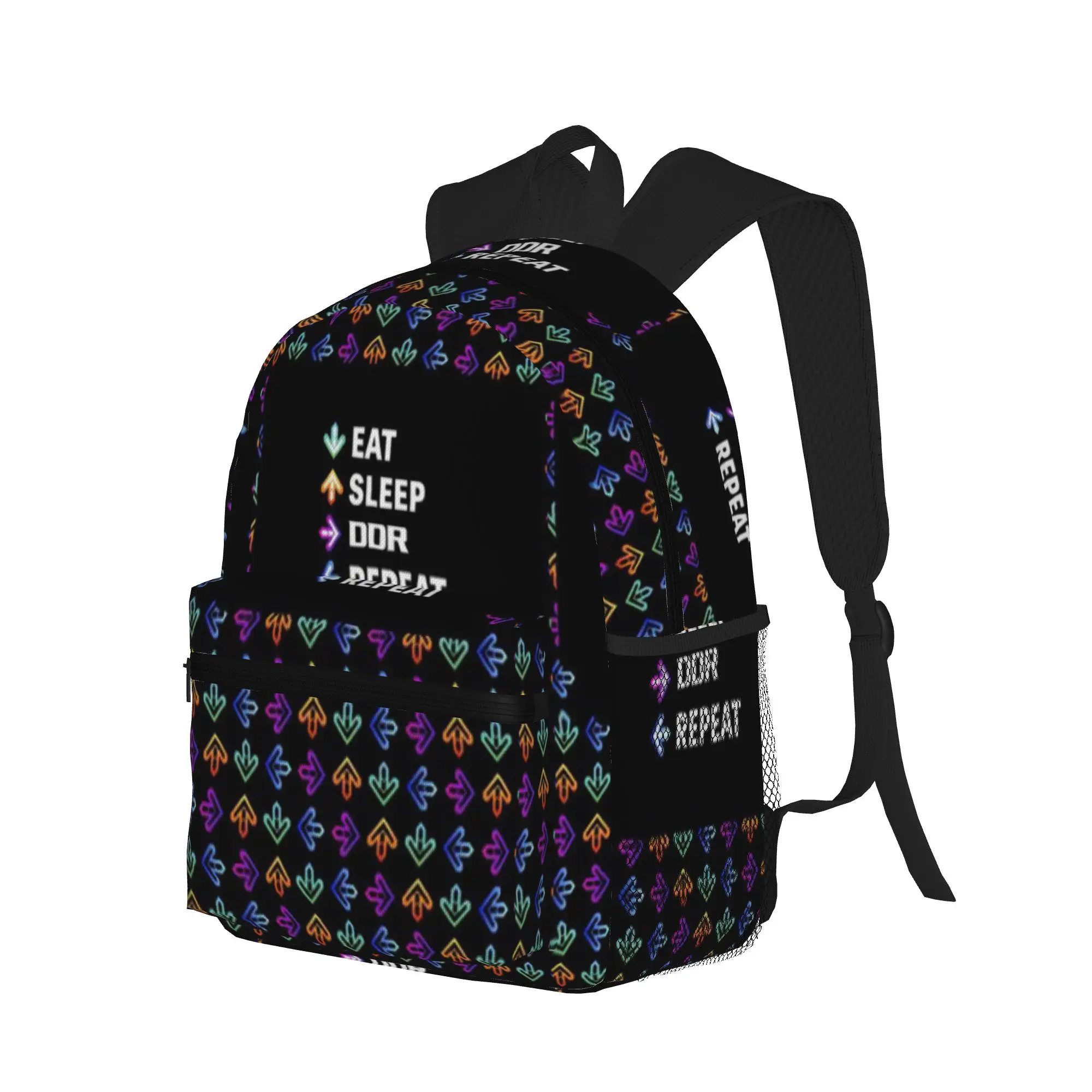 Eat  Sleep  DDR  Repeat  - White  Casual Backpack for Students and Adults Backpacks for women