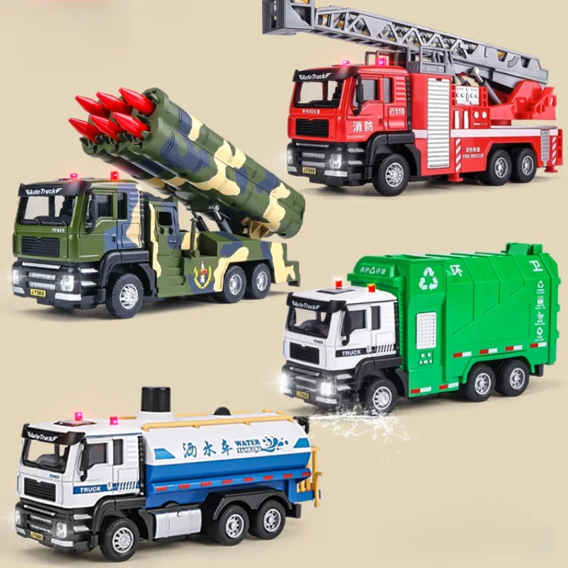 Engineering Vehicle Model for Children‘s Eletric Car 1/50 Scale Alloy Toys Diecast Engineering Set Dump Excavator Toys Boys Gift