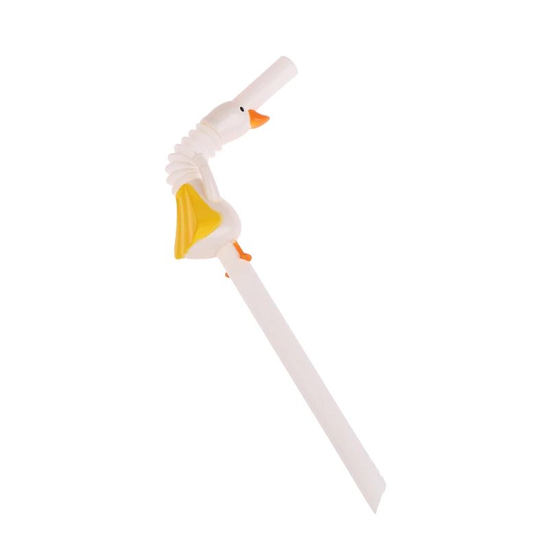 1pc Long Goose Straws Animal Long Goose Straws With Brush Reusable Large Diameter Drinking Straws Curved Straws Thick Tube Straw