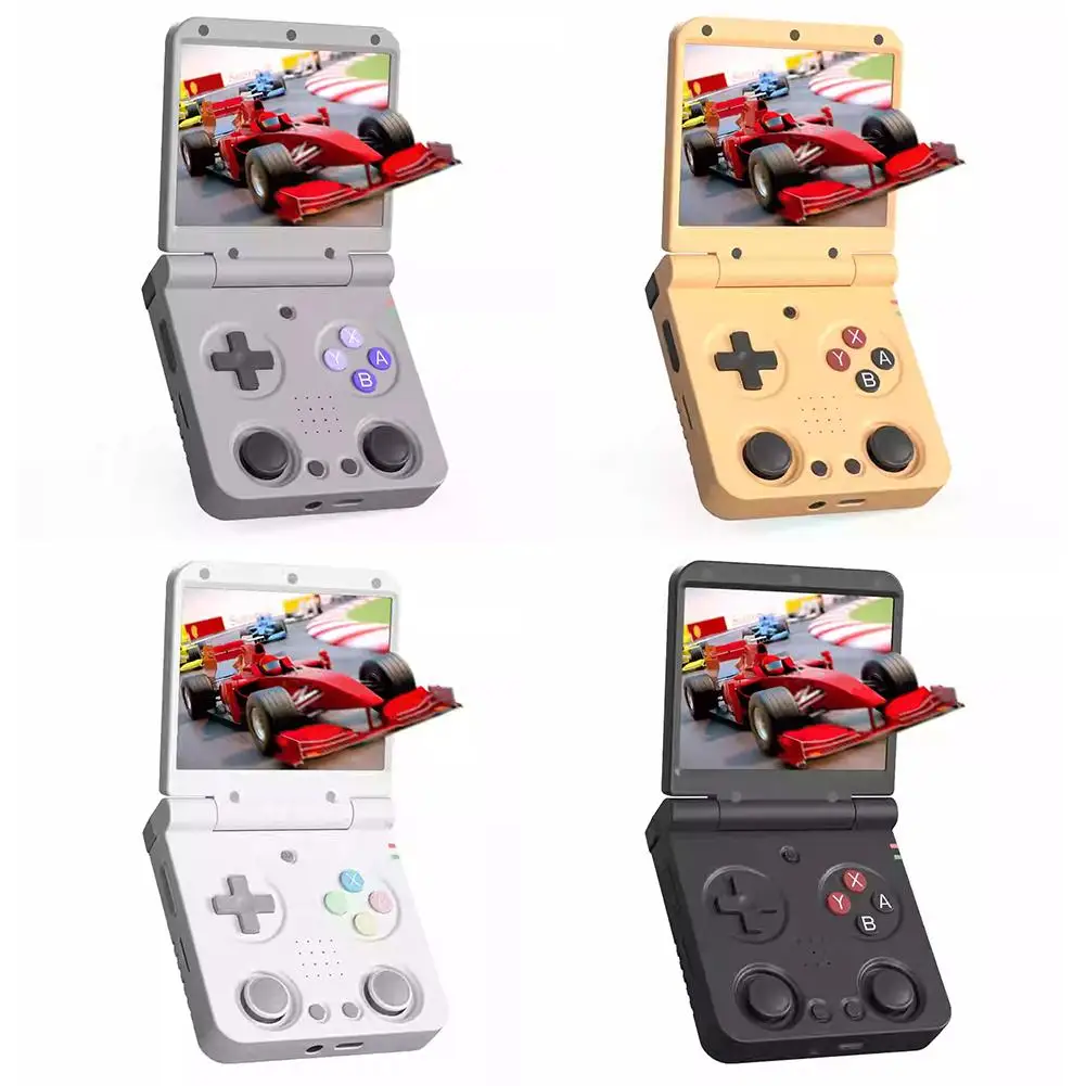 

Portable Flip Retro Handheld Game Console 3.5 inch IPS Screen and 64G TF Card Retro Game Console Built-in 3300 mAh Battery
