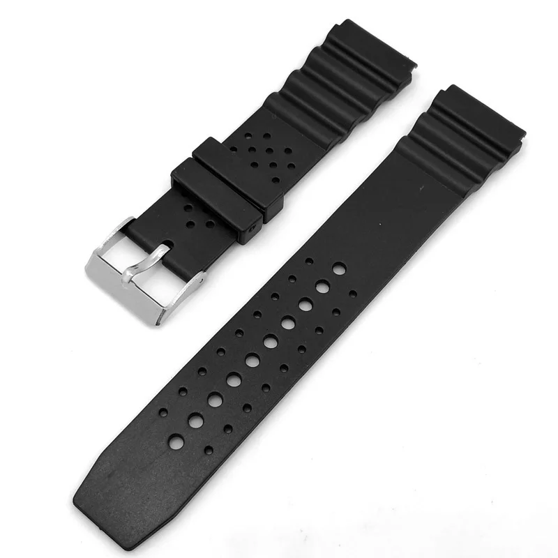 Gummi-Uhrenarmband für Casio-Uhrenarmband, elektronische Armbanduhr, Sport, Tauchen, TUP-Uhrenarmband, 18 mm, 20 mm, 22 mm – Detail 3