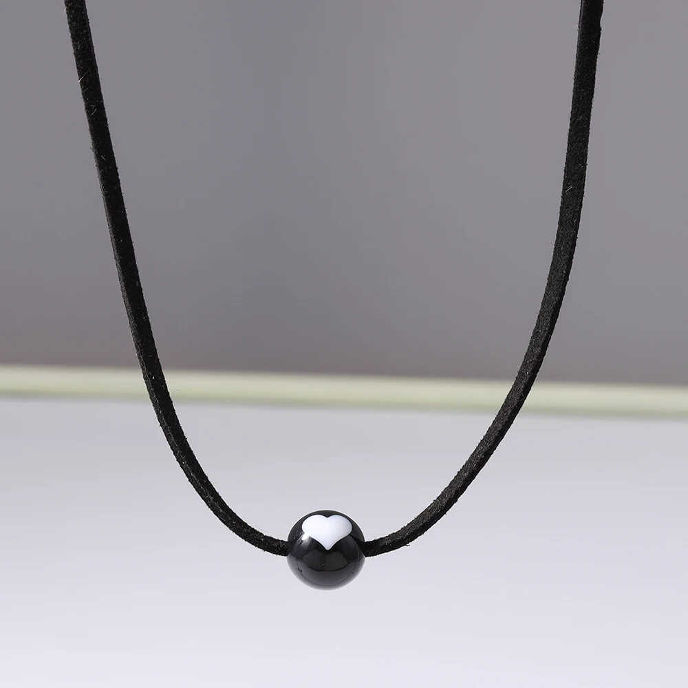 Aihua Vintage Mode Leder Seil Herz Kreuz Anhänger Halskette Für Frauen Männer Kpop Schmuck Zubehör Y2k Ästhetik – Detail 8