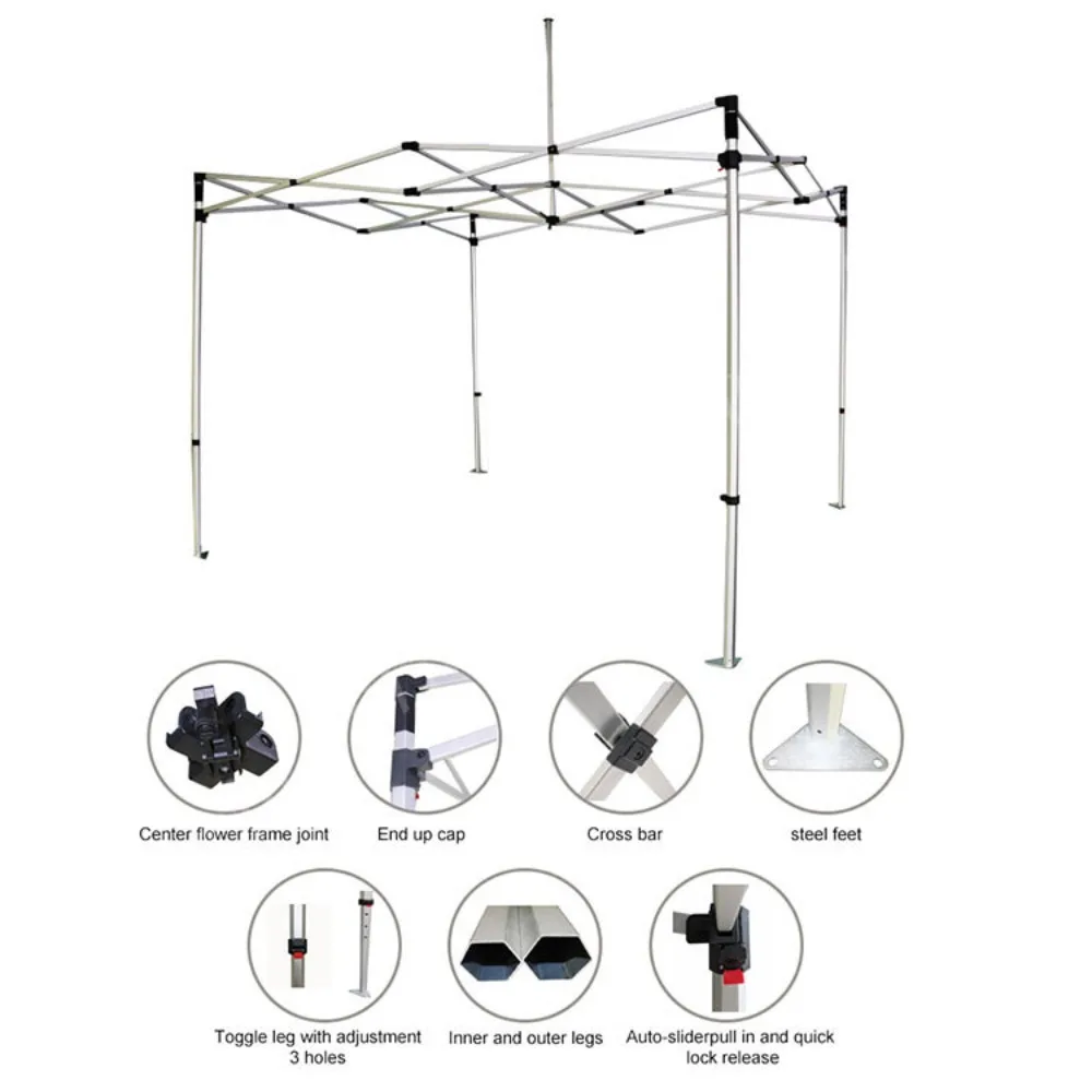 Custom 3X6 Printed Pop up Advertising Canopy Vender Sales Promotion Small Tent for Event