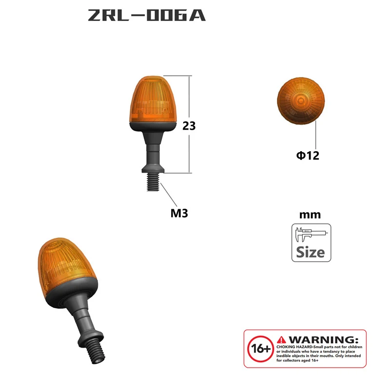 LED Techniek Verlichting Draailicht 360 Dak Decoratie Lamp voor 1/14 Tamiya RC Truck Scania 770 S MAN Benz Actros Volvo Auto