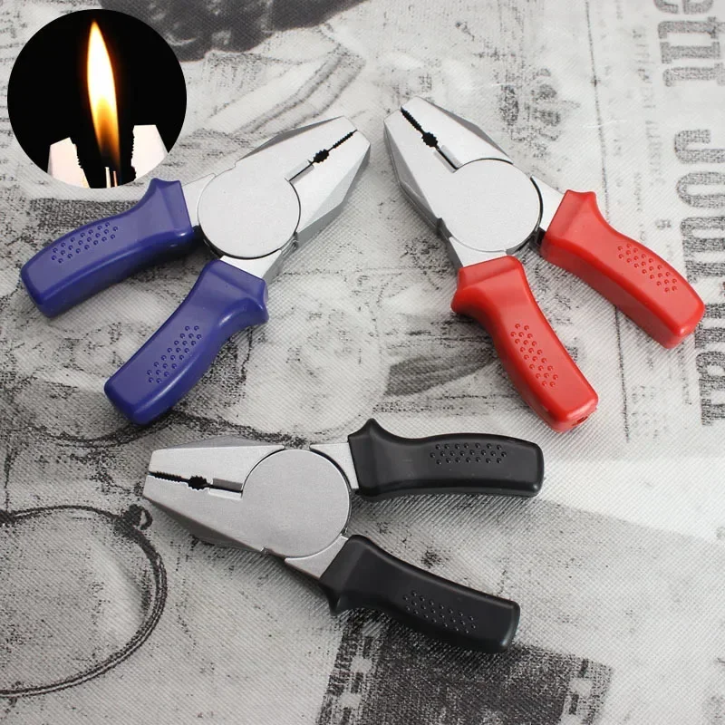 Cool Personality Pliers Life Tool Model Gas Lighter Unusual Creative outdoors Camping survival Travel Smoking accessories