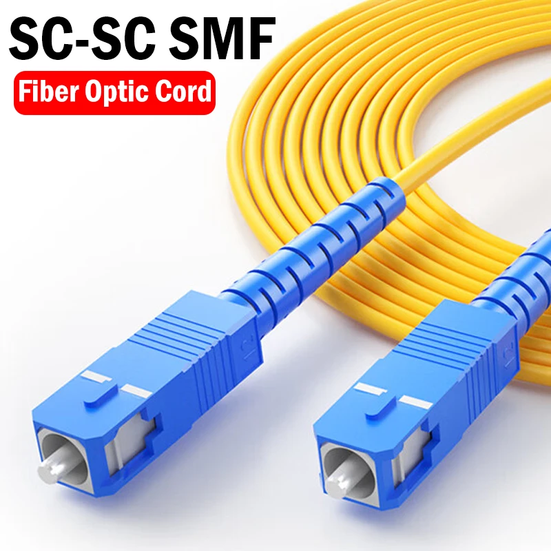 SC to SC Fiber Optic Cable Jumper Optical Patch Cord Simplex Single-Mode SMF 9/125μm SC-SC Insensitive 2.0mm Fiber Optic Cord