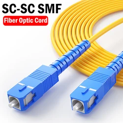 SC to SC Fiber Optic Cable Jumper Optical Patch Cord Simplex Single-Mode SMF 9/125μm SC-SC Insensitive 2.0mm Fiber Optic Cord