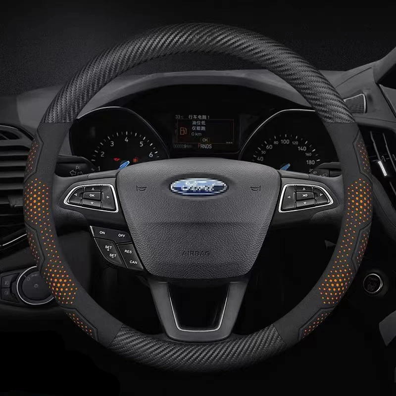 

Car Steering Wheel Cover For ST Ford Focus F150 Mondeo Fiesta Kuga Edge Ecosport Explorer Escape Fusion Ranger Taurus Shelby