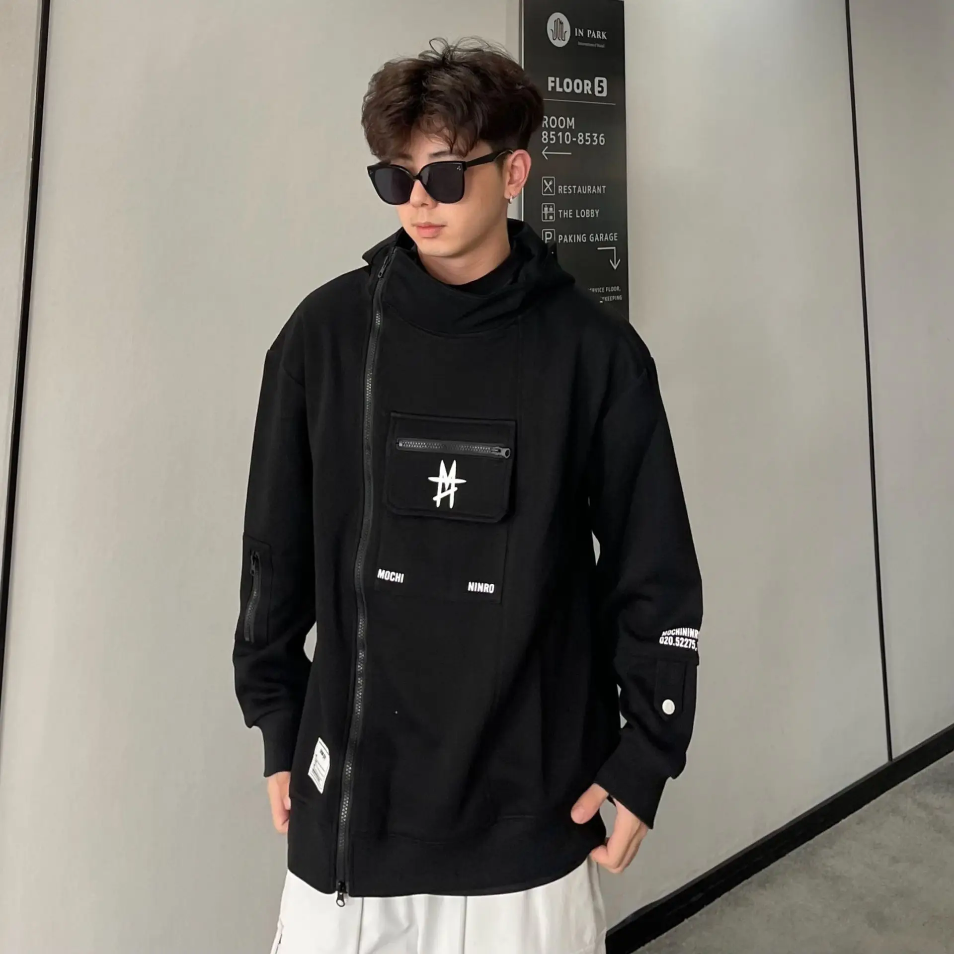 

Модная молодежная толстовка Uze на молнии, весна-осень, в американском уличном стиле, свободного кроя, с длинными рукавами, повседневная, хлопковая, уличная одежда