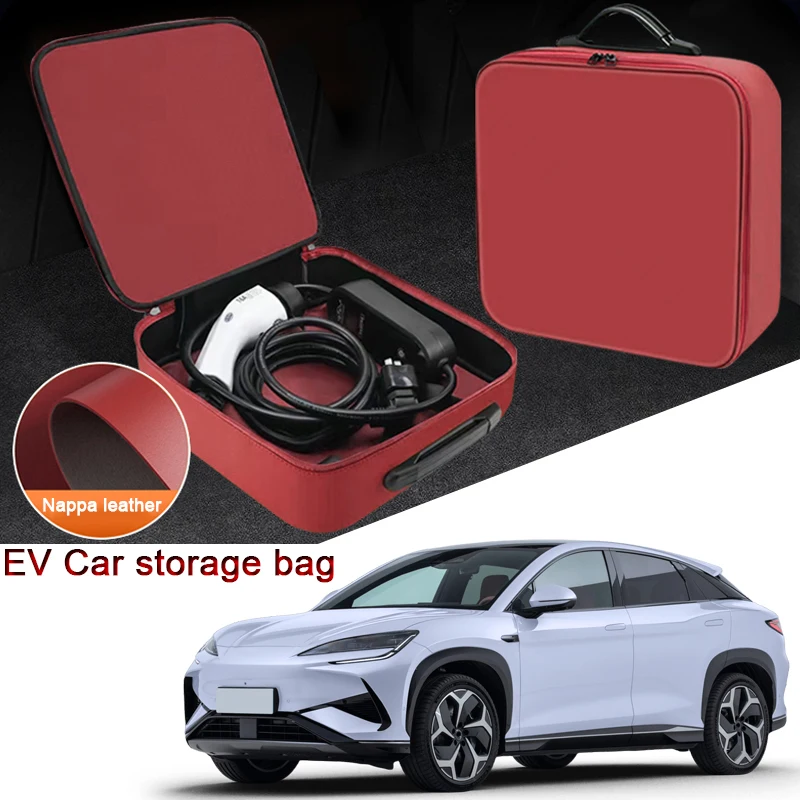 Portable EV Car Charging Cable Storage Box Fit For BYD Sealion 5 7 SONG L TANG E6 Electric Vehicle Charger Cables Carry Bag
