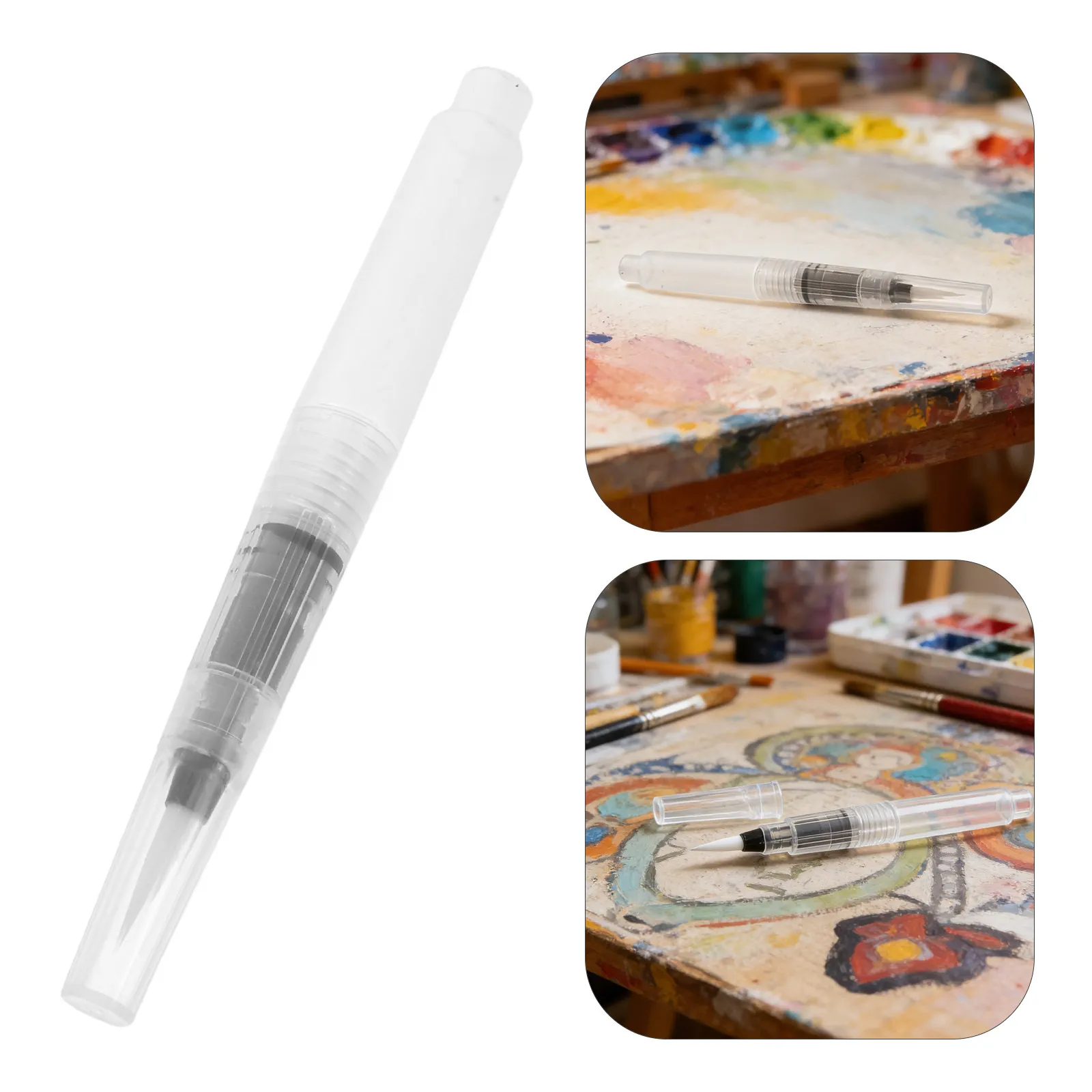 10Pcs Watercolour Brush Pens Refillable Leak-Proof Water Soluble Marker Set for Gouache Painting Calligraphy Drawing Beginners