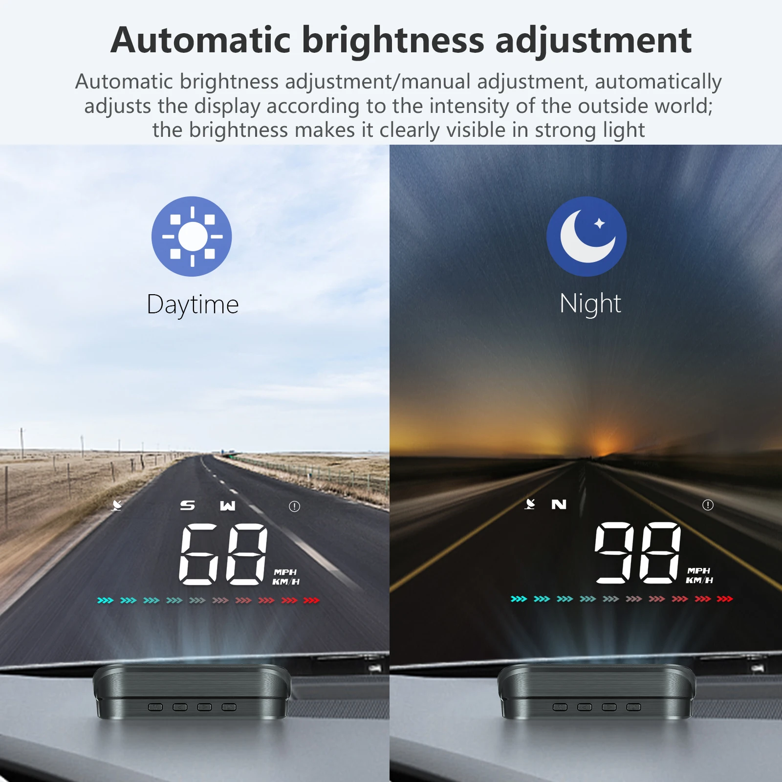 M23 RBG Car HUD Head Up Display Universal Digital GPS Speedometer HD LCD Projection On Glass Windshield Projector for All Cars