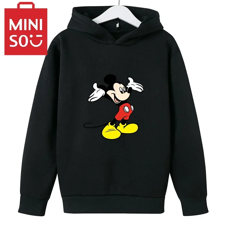 Boys And Girls Casual Spring Long Sleeve New Cartoon Printed Autumn Streetwear Fashion Trend Kids Sweatshirts Hooded Anime Tops