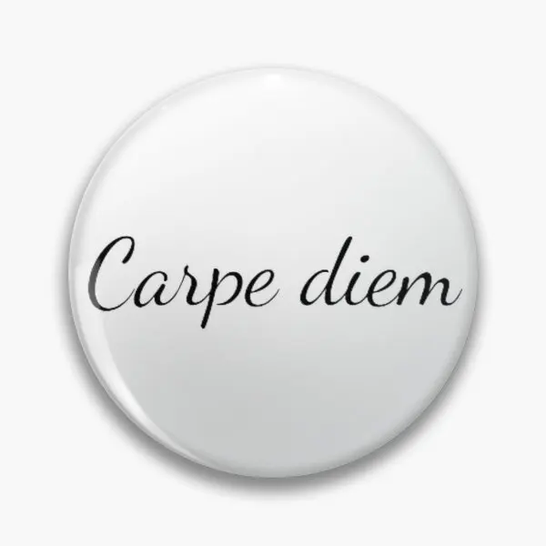 Carpe Diem Dead Poets Society Design Soft Button Pin Customizable Badge Brooch Lover Lapel Pin Cute Women Collar Metal Creative